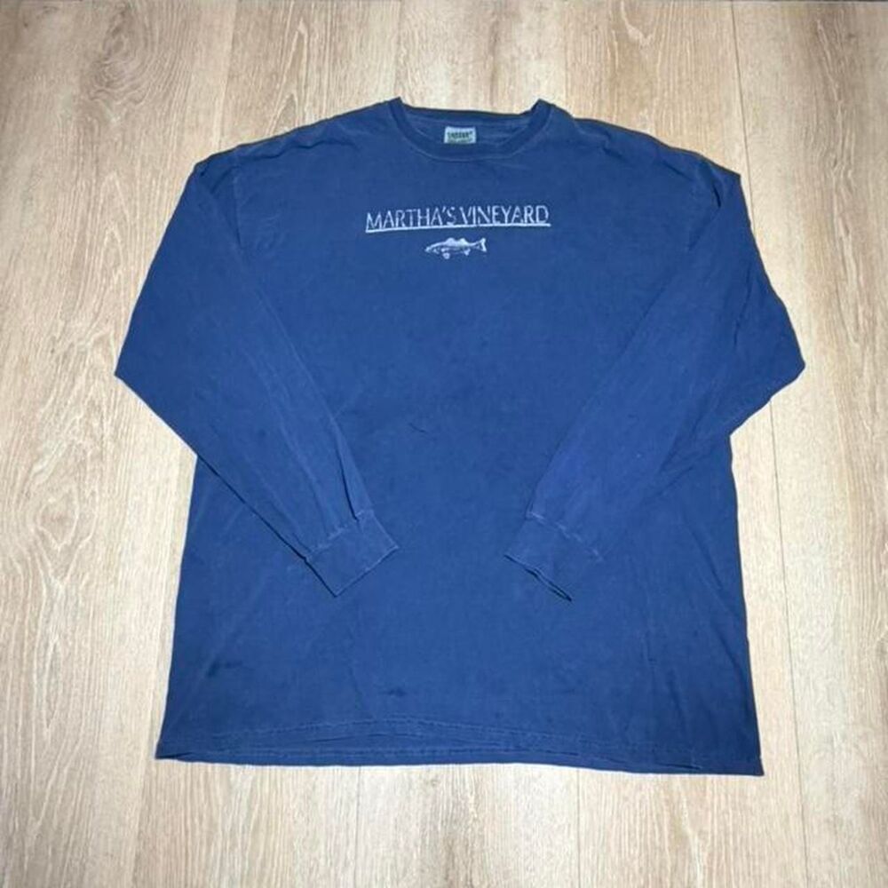Unbranded Men's Blue and Navy T-shirt